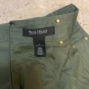 White House olive green skirt